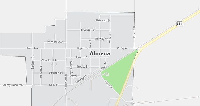 Map of Almena, KS