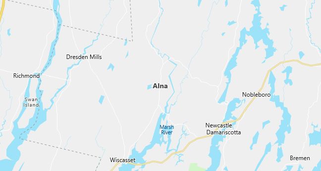 Map of Alna, ME