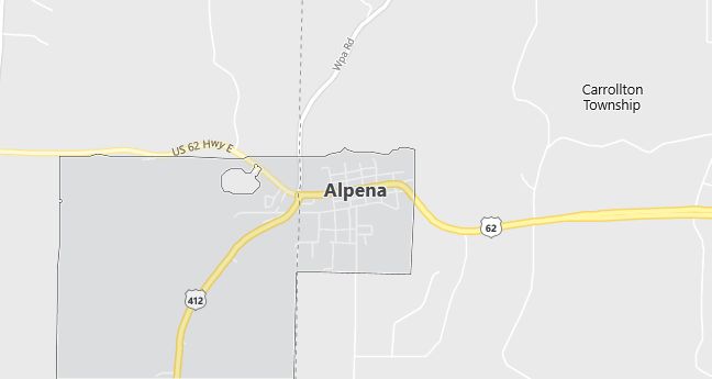 Map of Alpena, AR