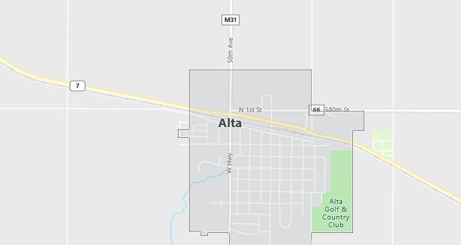 Map of Alta, IA