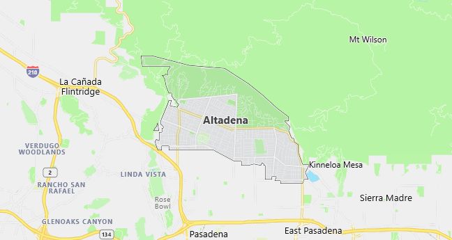 Map of Altadena, CA