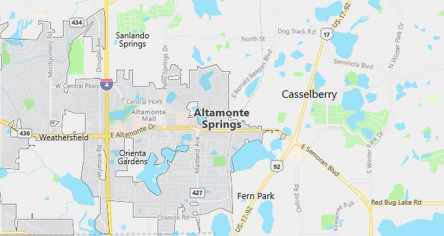 Map of Altamonte Springs, FL