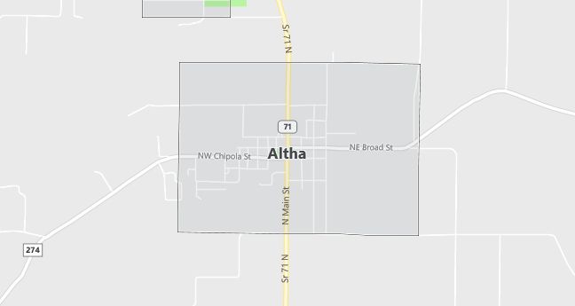 Map of Altha, FL