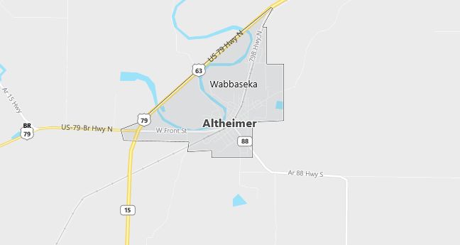 Map of Altheimer, AR