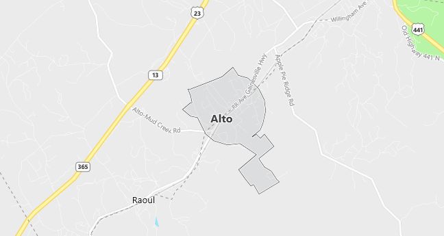 Map of Alto, GA