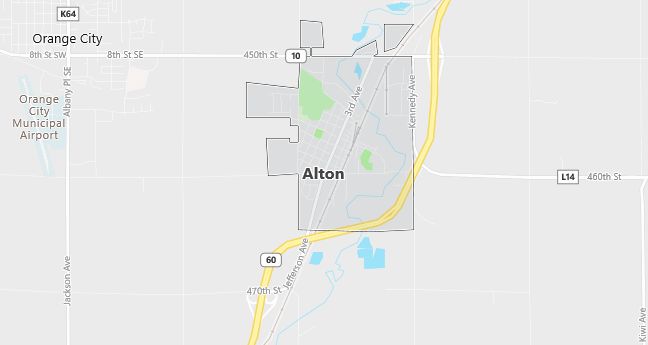 Map of Alton, IA