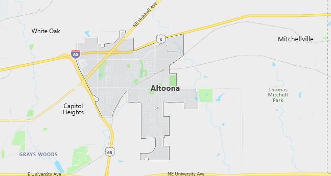 Map of Altoona, IA