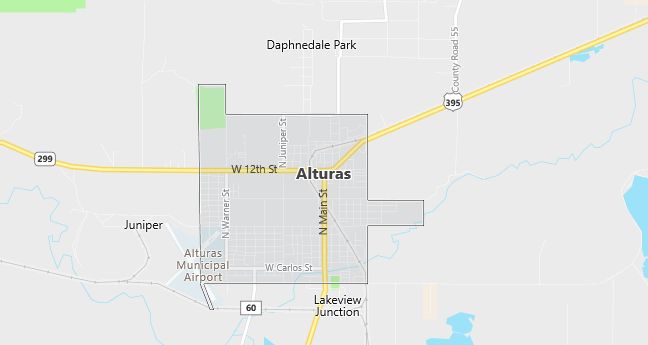 Map of Alturas, CA