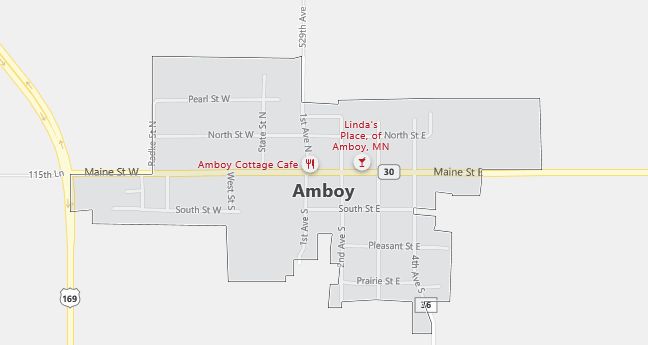 Map of Amboy, MN