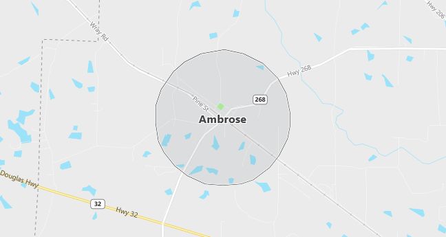 Map of Ambrose, GA