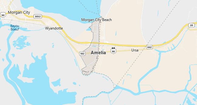 Map of Amelia, LA