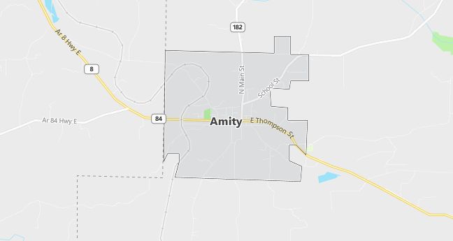 Map of Amity, AR