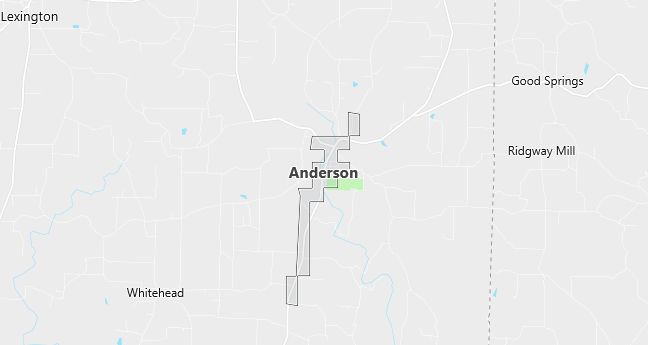 Map of Anderson, AL