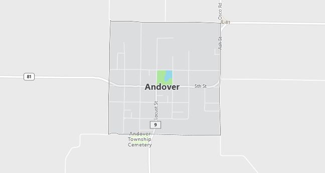 Map of Andover, IL