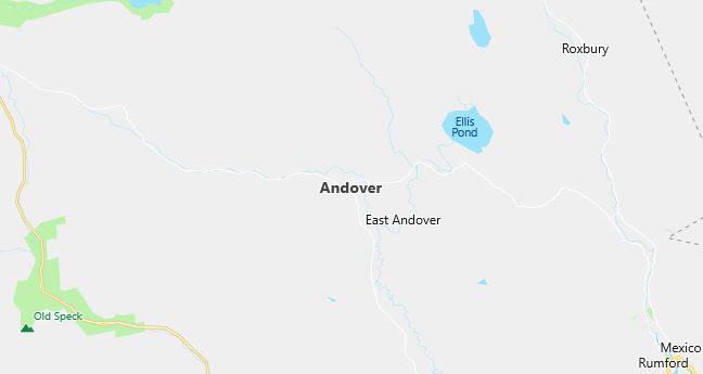 Map of Andover, ME