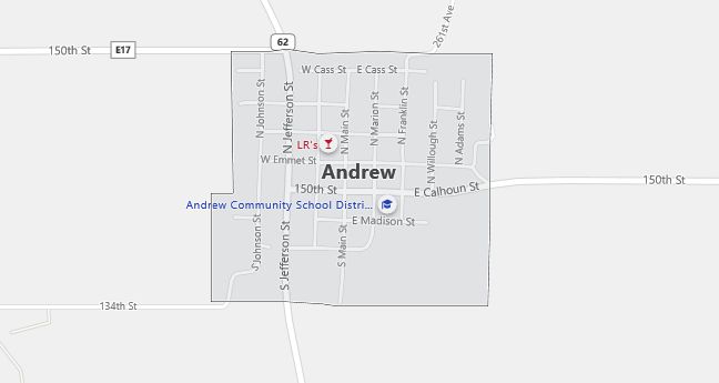 Map of Andrew, IA