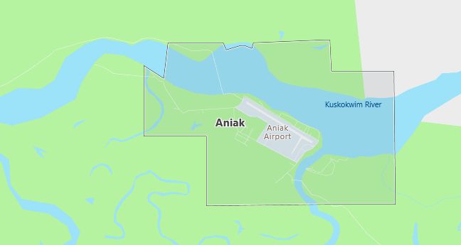 Map of Aniak, AK