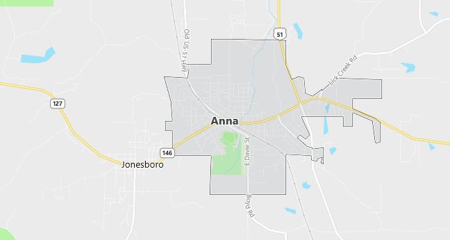 Map of Anna, IL