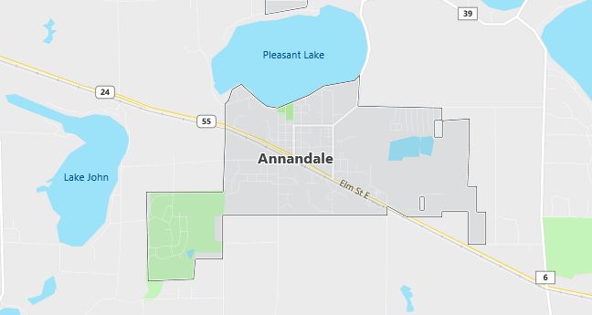 Map of Annandale, MN