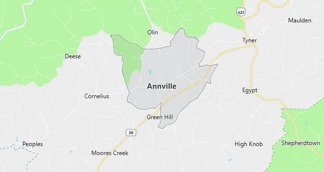 Map of Annville, KY