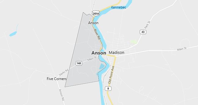 Map of Anson, ME