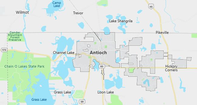 Map of Antioch, IL