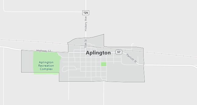 Map of Aplington, IA