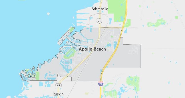 Map of Apollo Beach, FL