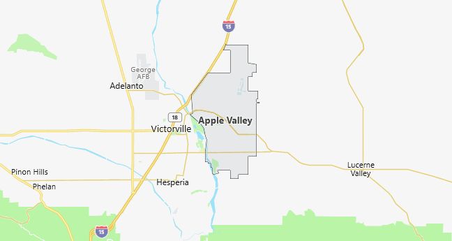 Map of Apple Valley, CA