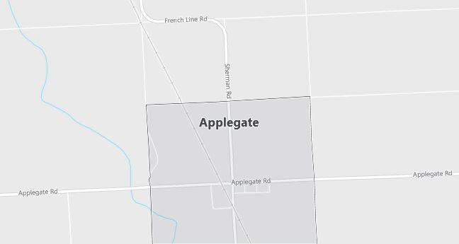 Map of Applegate, MI