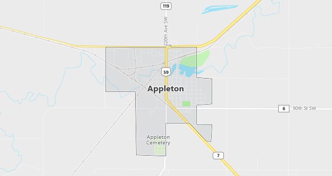 Map of Appleton, MN