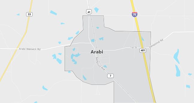 Map of Arabi, GA