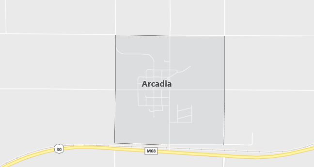 Map of Arcadia, IA