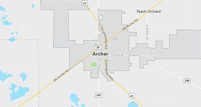 Map of Archer, FL