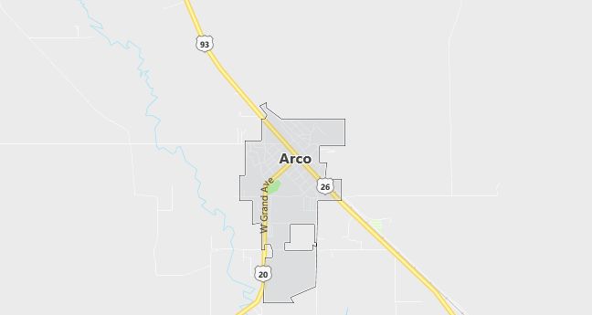 Map of Arco, ID