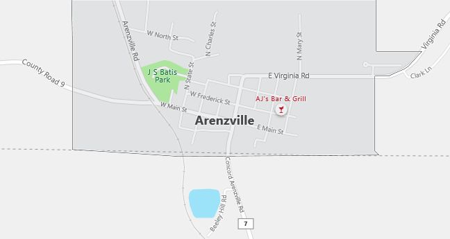 Map of Arenzville, IL