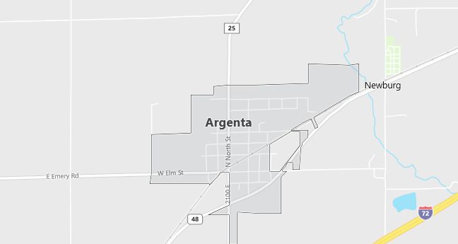 Map of Argenta, IL