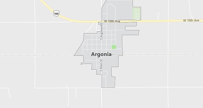 Map of Argonia, KS