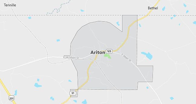 Map of Ariton, AL