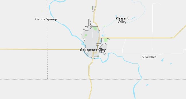 Map of Arkansas City, KS