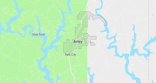 Map of Arley, AL