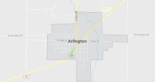 Map of Arlington, KS