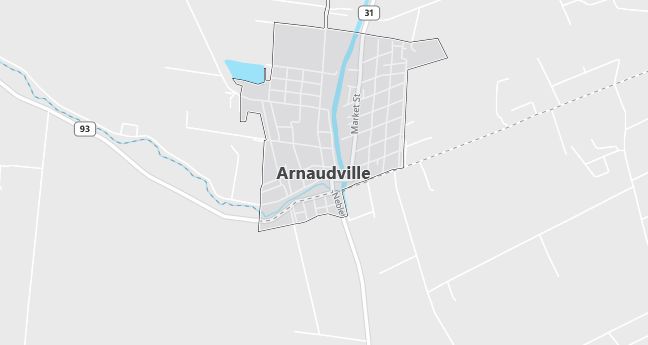 Map of Arnaudville, LA