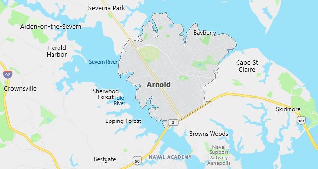 Map of Arnold, MD