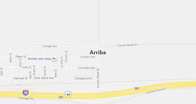 Map of Arriba, CO