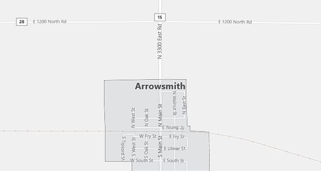 Map of Arrowsmith, IL