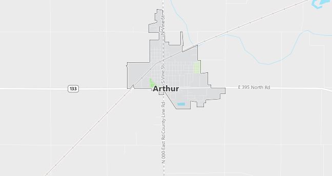 Map of Arthur, IL