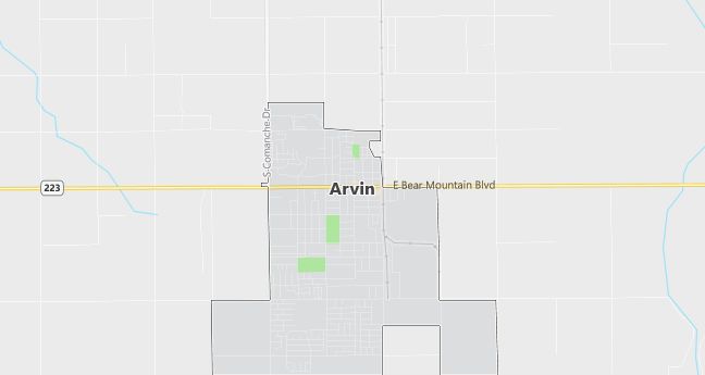 Map of Arvin, CA