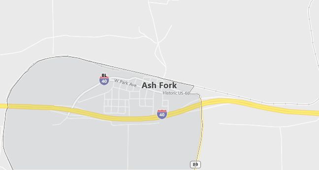 Map of Ash Fork, AZ