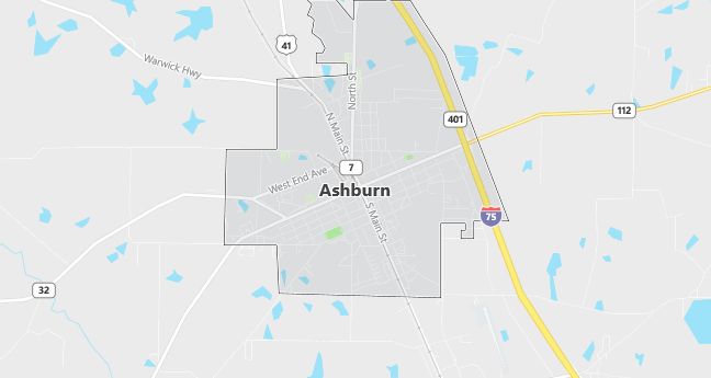 Map of Ashburn, GA